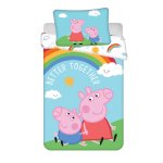 Jerry Fabrics Detské bavlnené obliečky do postieľky Peppa Pig PEP132, 100 x 135 cm, 40 x 60 cm