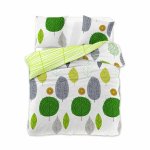 Zelené bavlnené obliečky na jednolôžko 200x140 cm Green Leaf – AmeliaHome