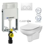 GEBERIT KOMBIFIXBasic vr. bieleho  tlačidla DELTA 21 + WC CERSANIT CITY NEW CLEANON + WC SEDENIE SLIM 110.100.00.1 21BI CI2